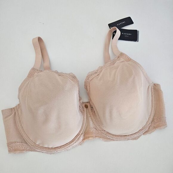 NWT Natori Lace Pure Allure Full Underwire Contour Bra 736099 Natural 42DDD - Picture 2 of 7